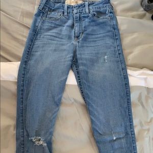 light blue skinny jeans